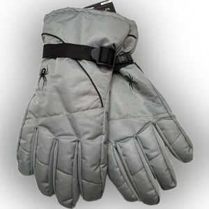 Spyder Gray Winter Gloves with Spider Design NWT
